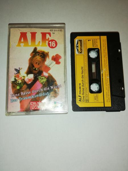 Alf Folge 16 Eine Reise durch die Nacht/Der Traumkandidat Schwarz mit Gelben Aufkleber 837 511-4 Karussell(Innencover beschrieben)